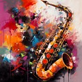 A vibrant abstract image inspired by the spontaneous music moment